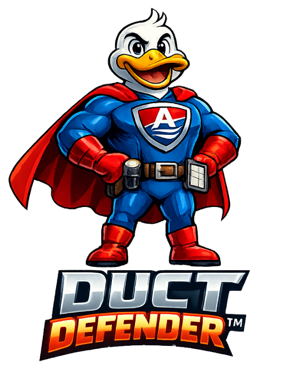 Duct Defender - the Area Wide Services air duct cleaning mascot
