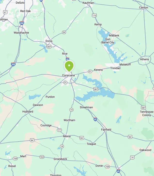 Area Wide Services service area map - Central Texas