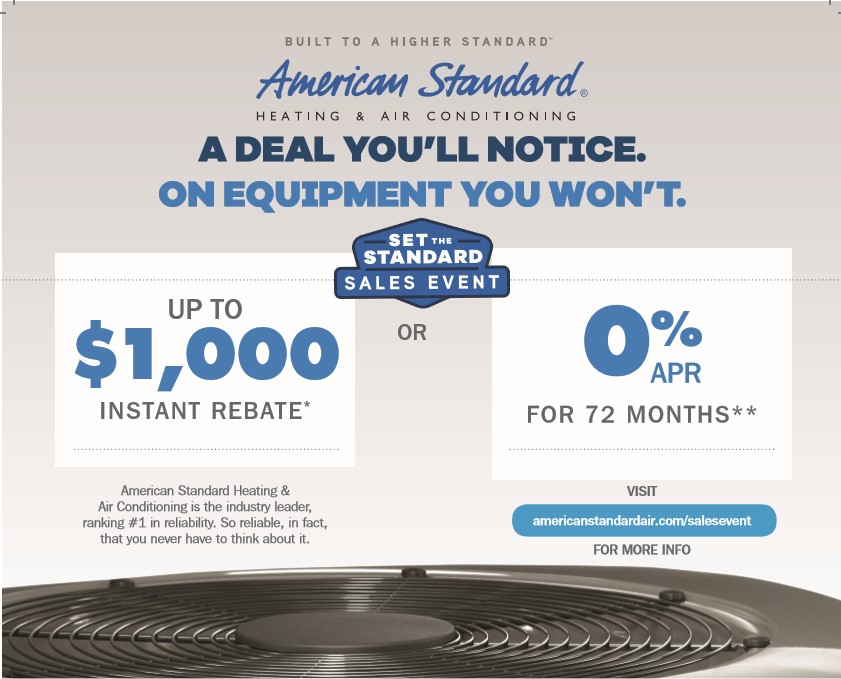 American Standard rebate flyer