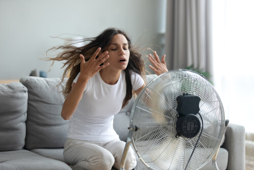 Woman Suffers Through Broken AC in the Heat